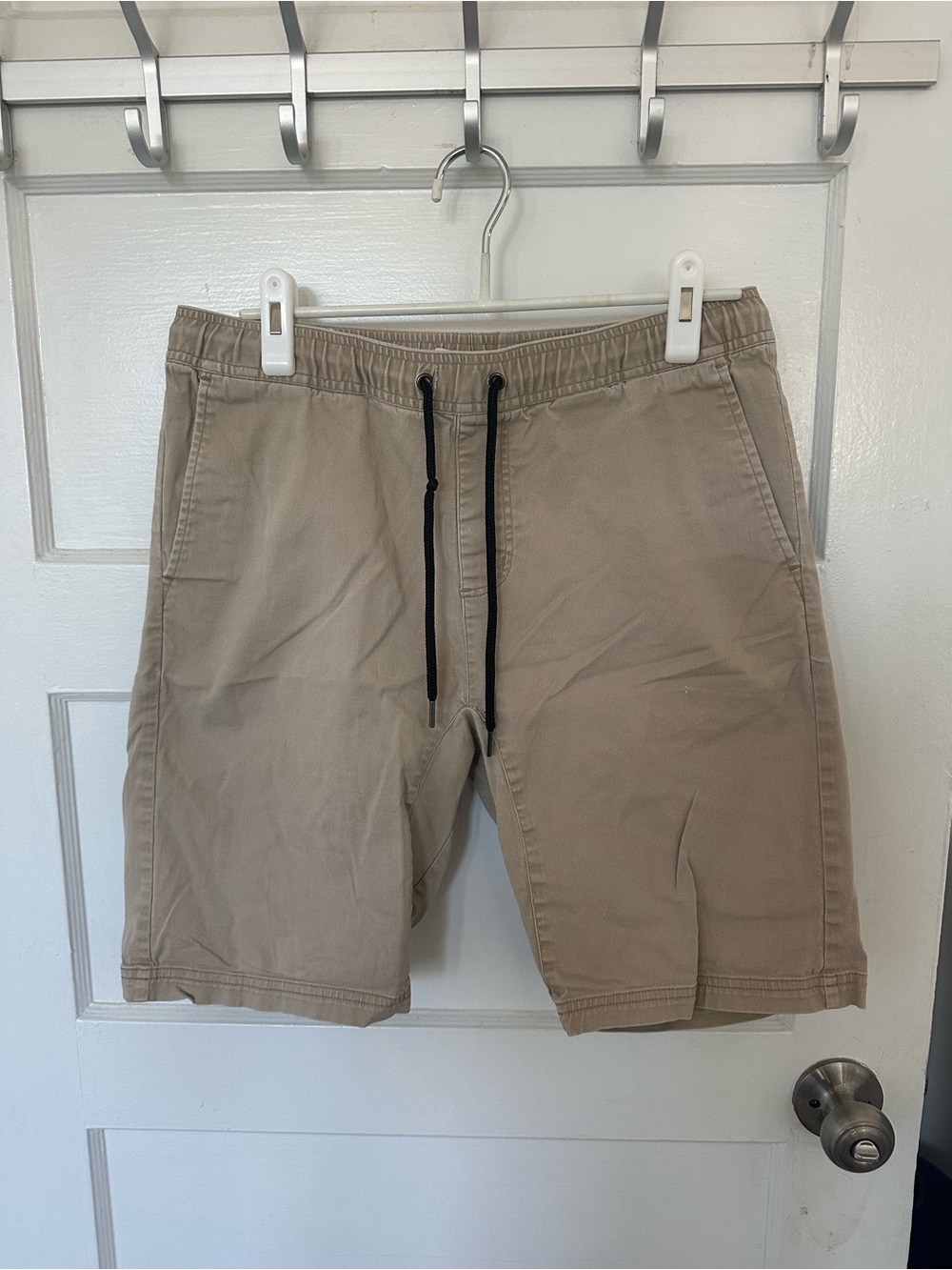 The Rail Khaki Flat Front Drawstring Shorts